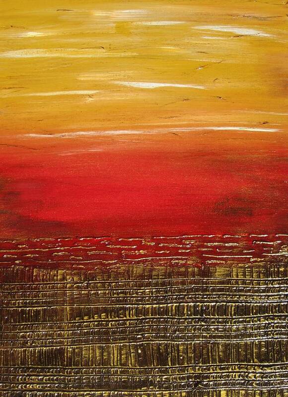  Art Print featuring the painting Horizon by Kathy Sheeran