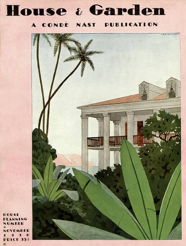 House & Garden Art Print featuring the photograph House & Garden Cover Illustration by Andre E. Marty