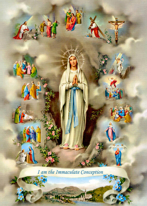 Mary Art Print featuring the painting Immaculate Conception by Munir Alawi