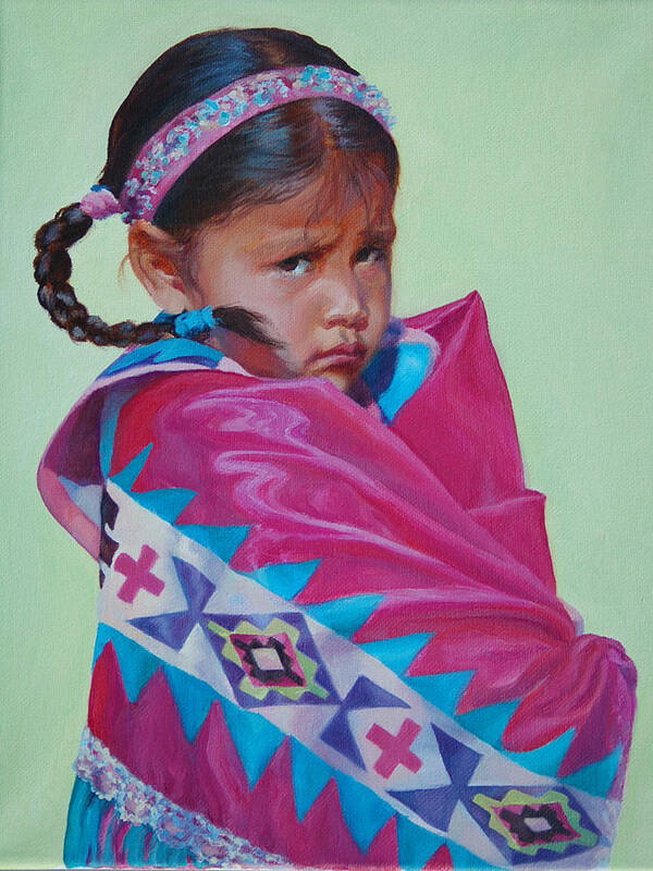 Native American Art Print featuring the painting Indian Princess by Christine Lytwynczuk