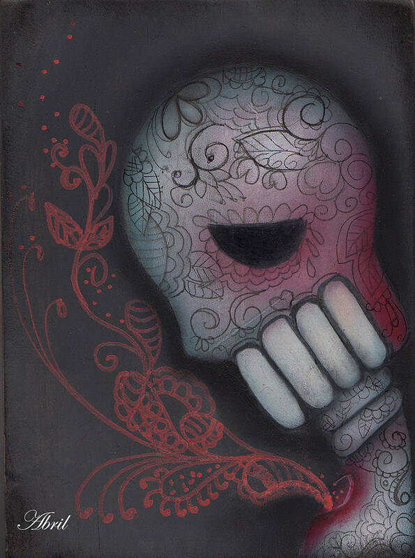 Day Of The Dead Art Print featuring the painting Inner Feelings by Abril Andrade