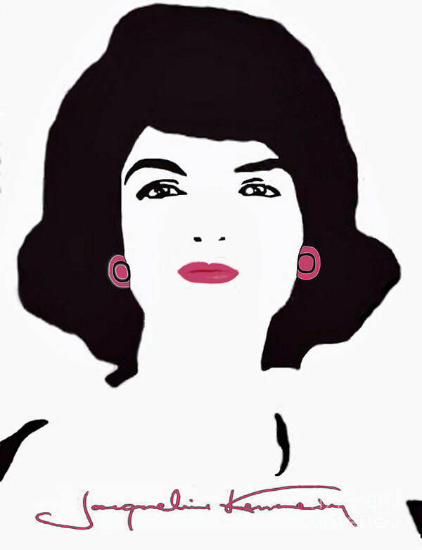Jackie Art Print featuring the photograph Jackie Kennedy Signature Pink Lips by Jost Houk