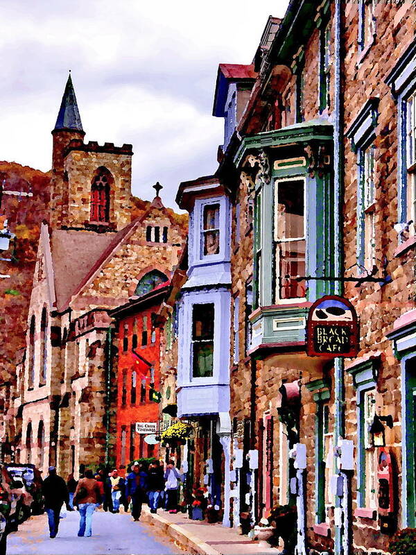 Jim Thorpe Pa Art Print featuring the photograph Jim Thorpe PA Stone Row by Jacqueline M Lewis