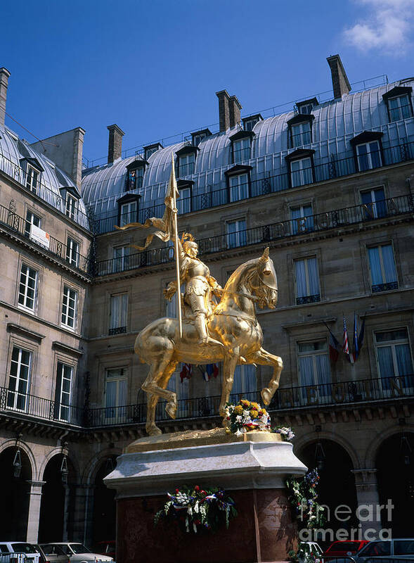 Statue Art Print featuring the photograph Joan Of Arc Statue, Paris by Adam Sylvester