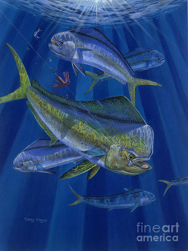 Mahi Art Print featuring the painting Just Taken Off0025 by Carey Chen