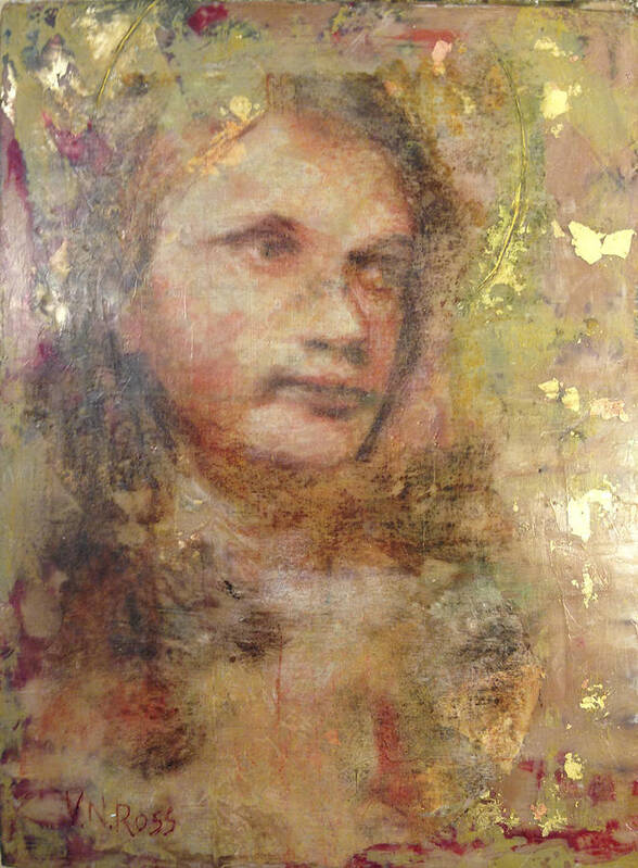 Portrait Art Print featuring the painting Katherine Reflected by Vicki Ross