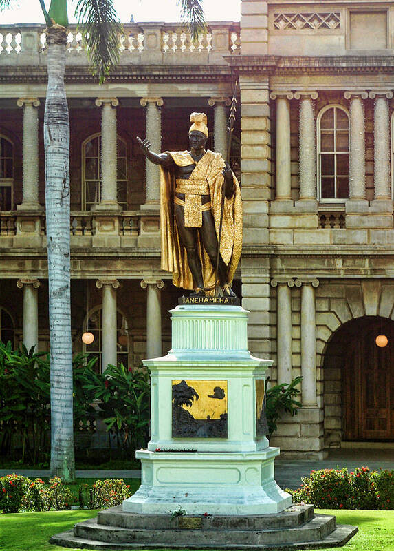 Travel Art Print featuring the photograph King Kamehameha I by Linda Phelps