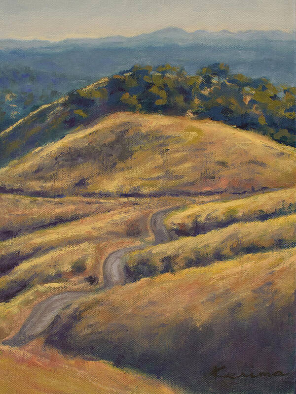 Landscape Art Print featuring the painting Lafayette Ridge View by Kerima Swain