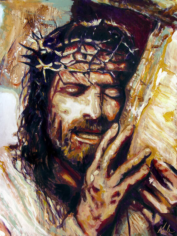 Jesus Art Print featuring the painting Lamb of God by Steve Gamba