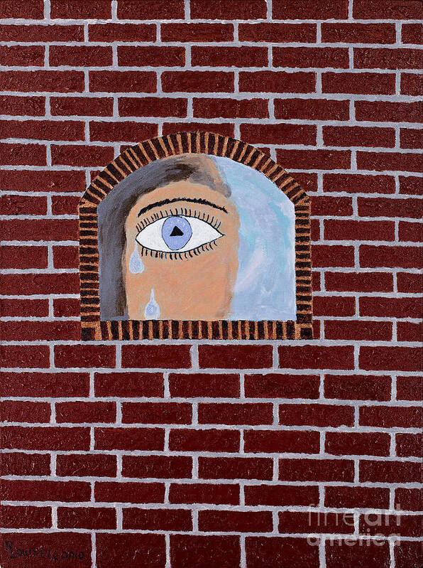 Brick Wall Art Print featuring the painting Left Out by Robyn Louisell