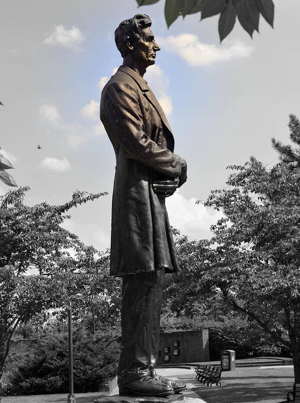 President Art Print featuring the photograph Lincoln at Lytle Park by Kathy Barney