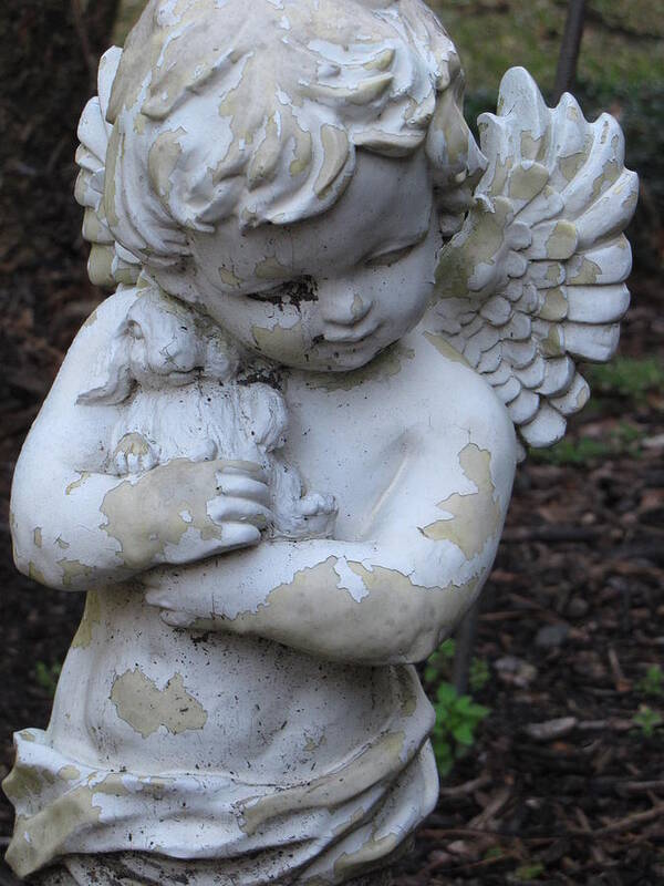 Statue Art Print featuring the photograph Little Angel by Beth Vincent