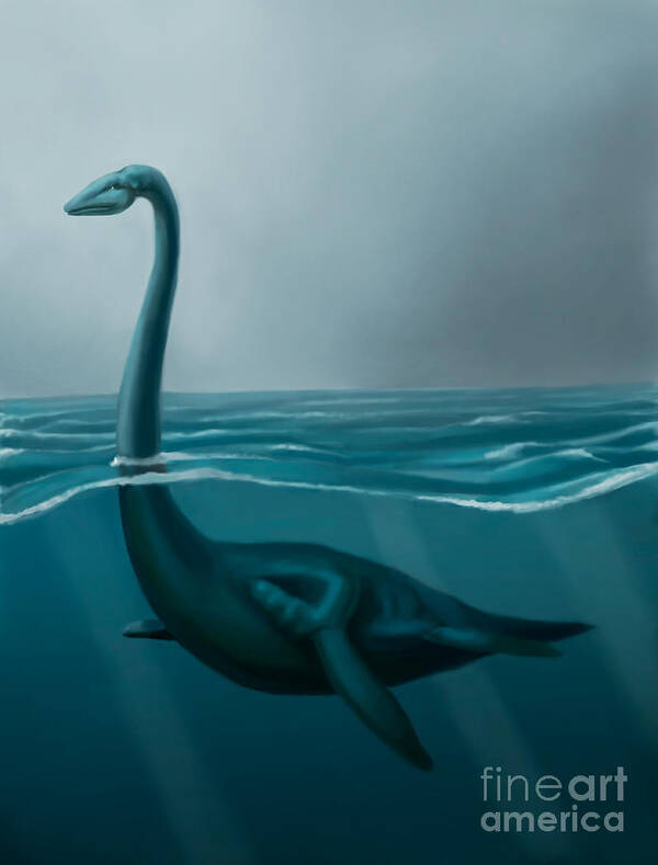 Creature Art Print featuring the photograph Lochness Monster by Spencer Sutton