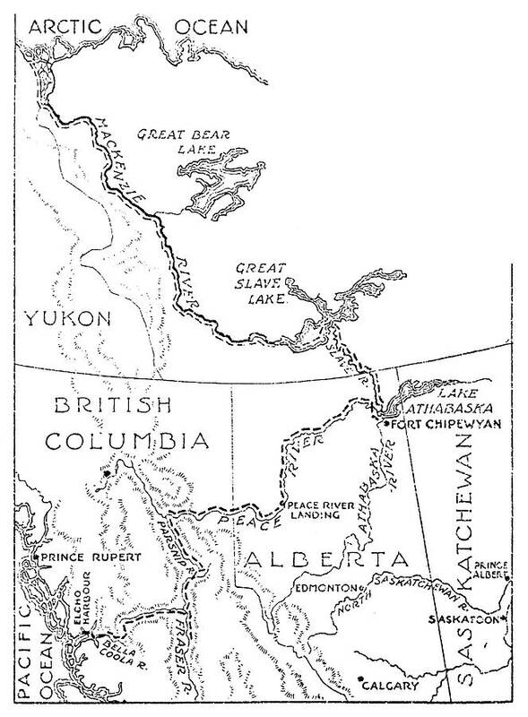 18th Century Art Print featuring the drawing Mackenzie Map by Granger