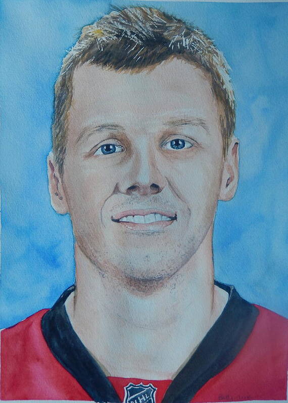 Sports Art Print featuring the painting Marc Methot by Betty-Anne McDonald
