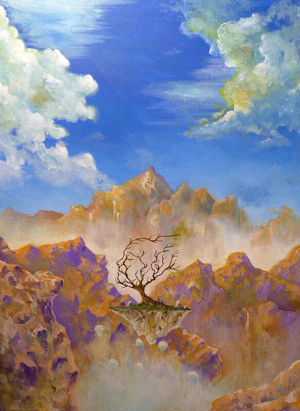 Mountains Art Print featuring the painting Meditation by James Andrews