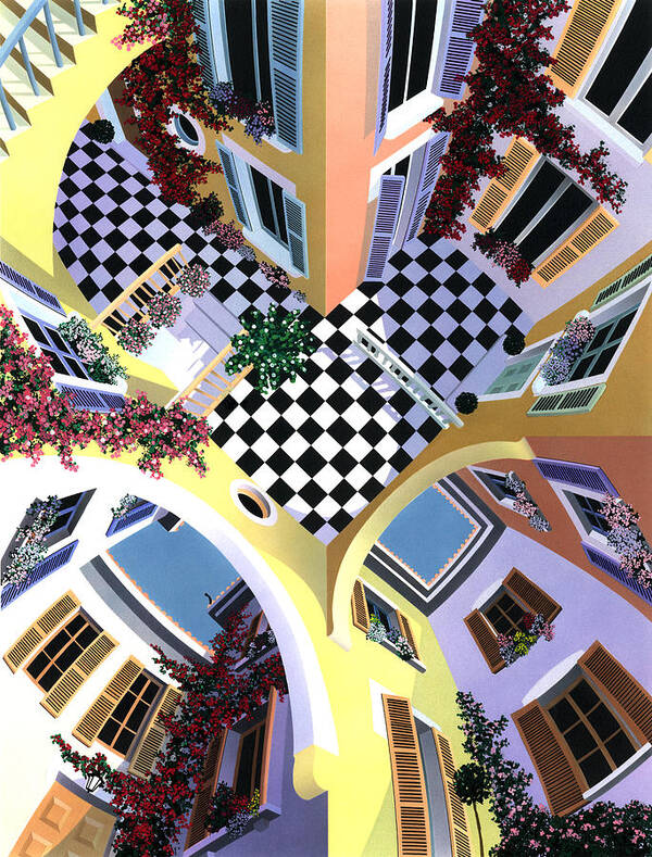 David Holmes Art Print featuring the photograph Mediterranean Illusion by MGL Meiklejohn Graphics Licensing
