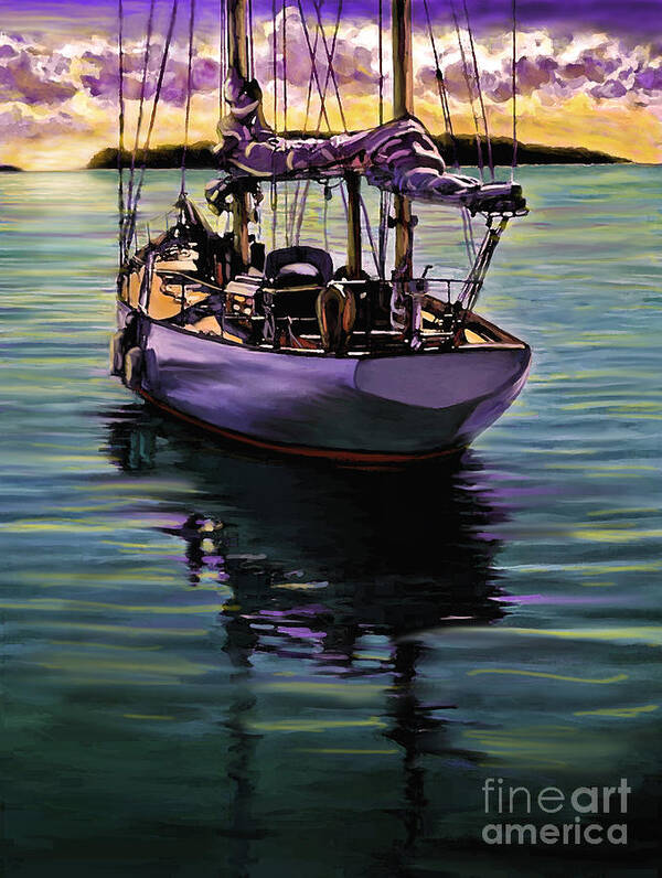 Boat Art Print featuring the painting Morning Has Broken by David Van Hulst