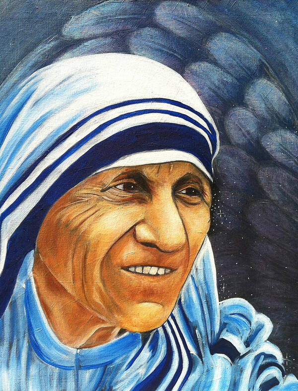 Mother Teresa Art Print featuring the painting Mother Teresa by Christine Hartmann