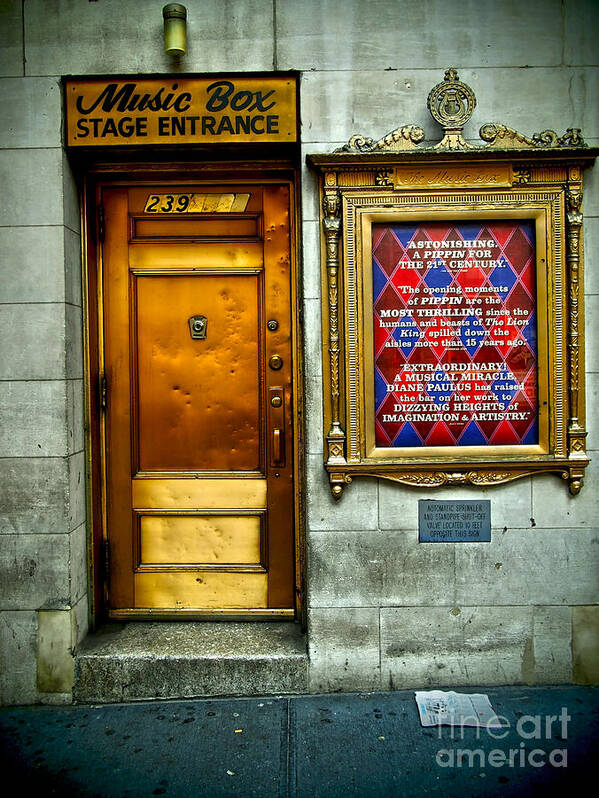 Broadway Art Print featuring the photograph Music Box Stage Entrance by James Aiken