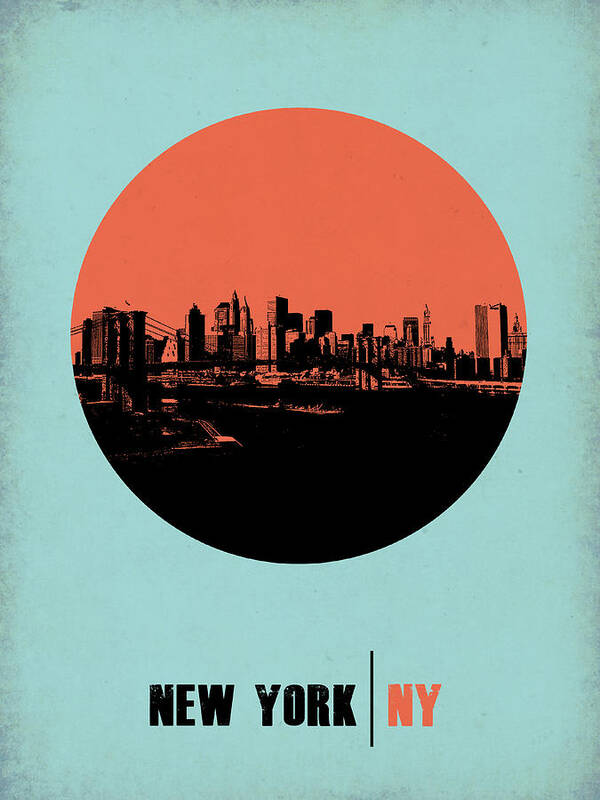 New York Art Print featuring the photograph New York Circle Poster 2 by Naxart Studio