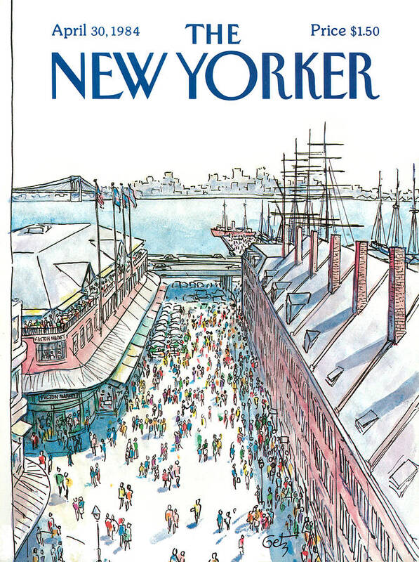 New York City Art Print featuring the painting New Yorker April 30th, 1984 by Arthur Getz