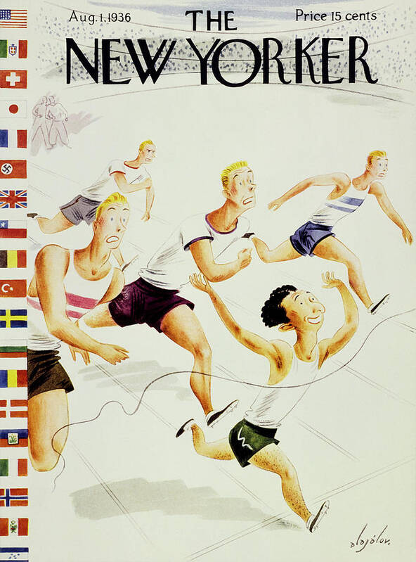 Sport Art Print featuring the painting New Yorker August 1 1936 by Constantin Alajalov