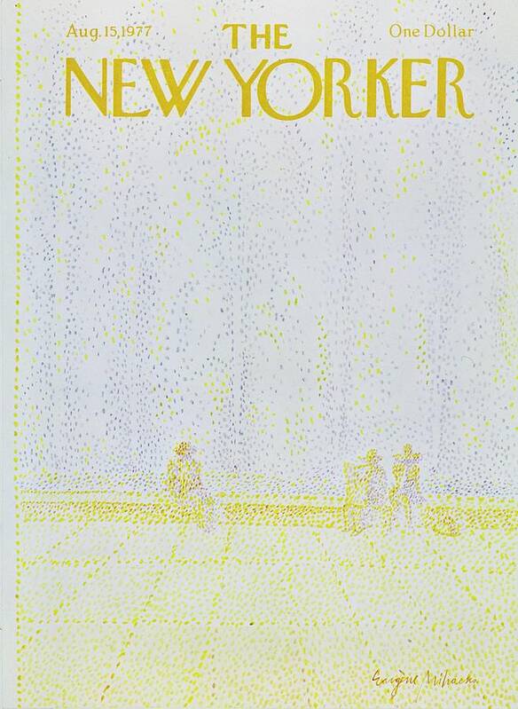 Illustration Art Print featuring the painting New Yorker August 15th 1977 by Eugene Mihaesco