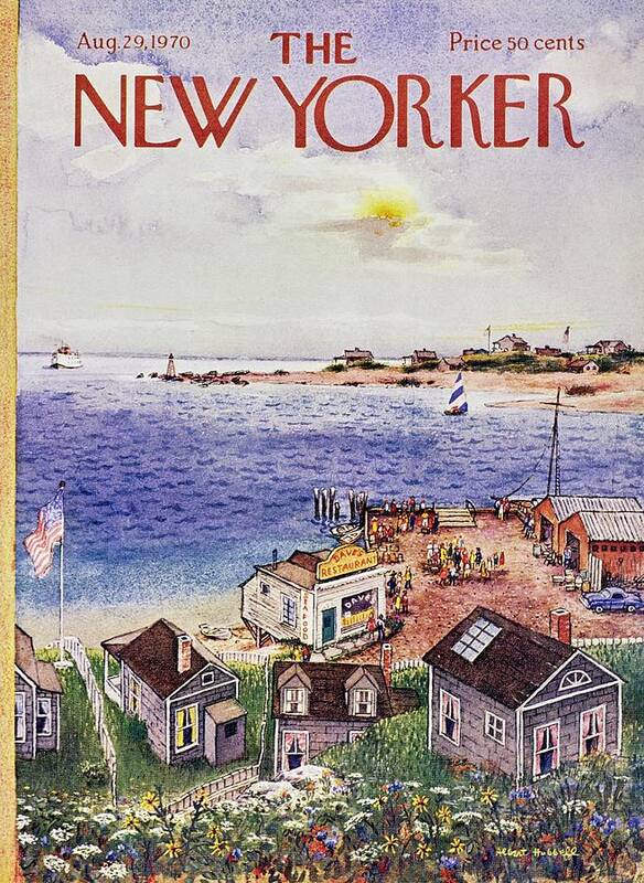 Illustration Art Print featuring the painting New Yorker August 29th 1970 by Albert Hubbell