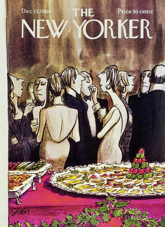 Illustration Art Print featuring the painting New Yorker December 13th 1969 by Charles D Saxon