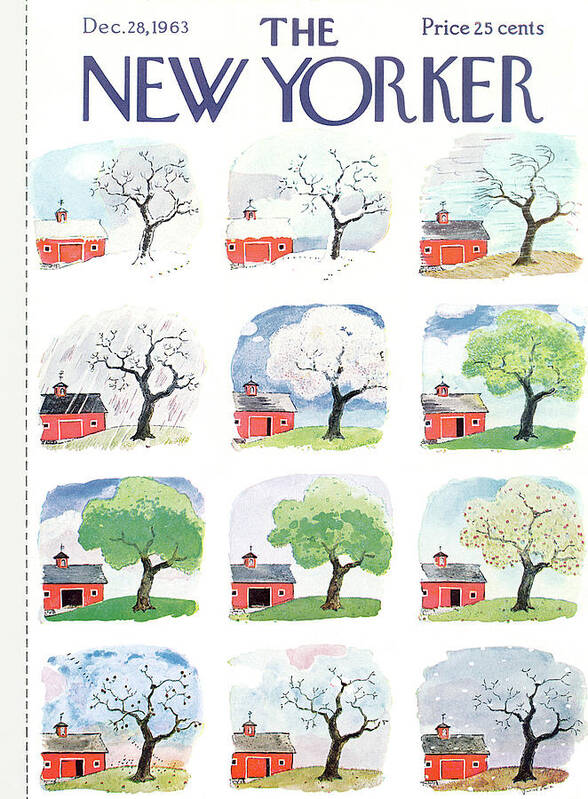 House Art Print featuring the painting New Yorker December 28th, 1963 by Garrett Price