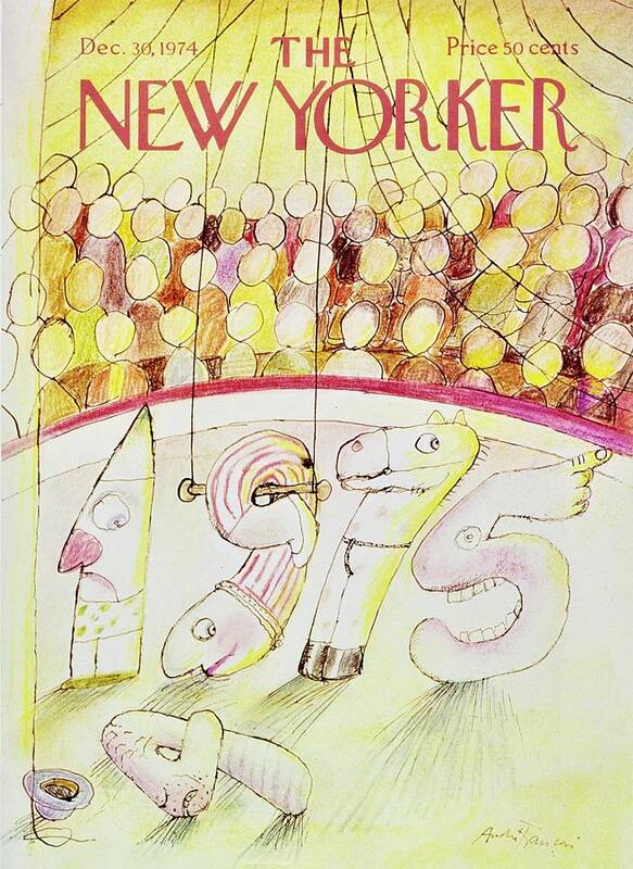 Illustration Art Print featuring the painting New Yorker December 30th 1974 by Andre Francois