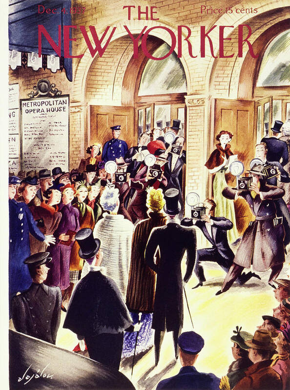 The Old Met Art Print featuring the painting New Yorker December 4 1937 by Constantin Alajalov