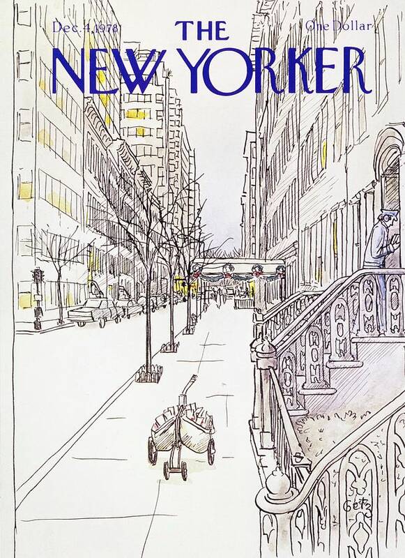 Illustration Art Print featuring the painting New Yorker December 4th 1978 by Arthur Getz