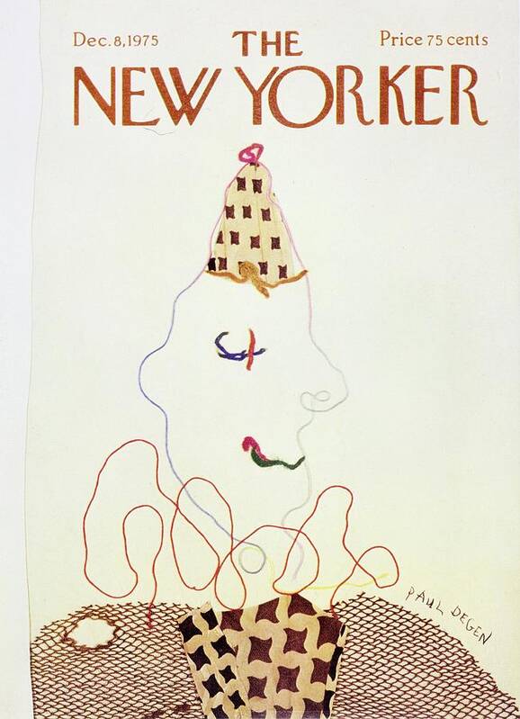 Illustration Art Print featuring the painting New Yorker December 8th 1975 by Paul Degen