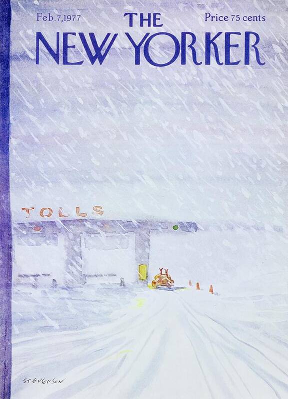 Illustration Art Print featuring the painting New Yorker February 7th 1977 by James Stevenson