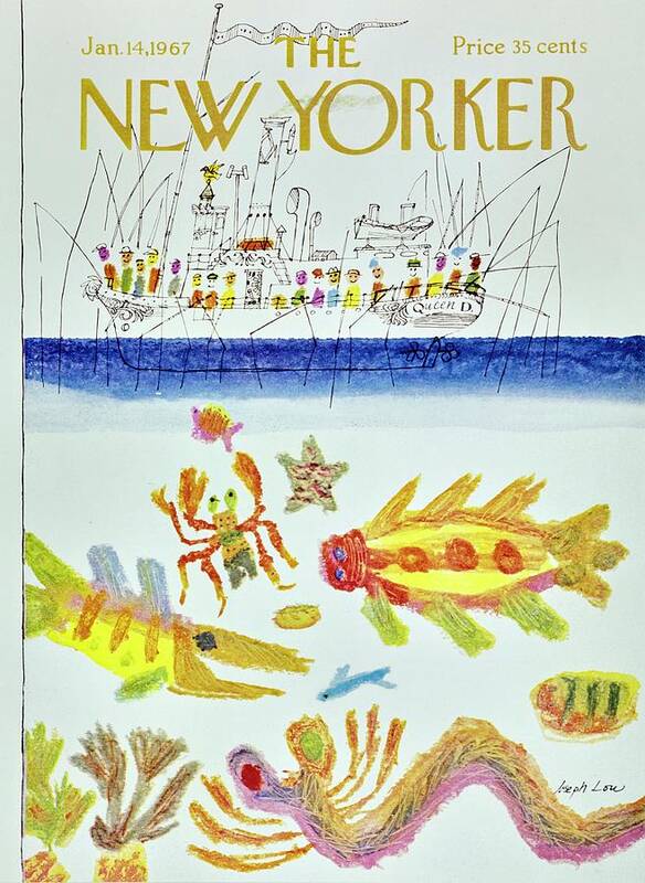 Illustration Art Print featuring the painting New Yorker January 14th 1967 by Joseph Low