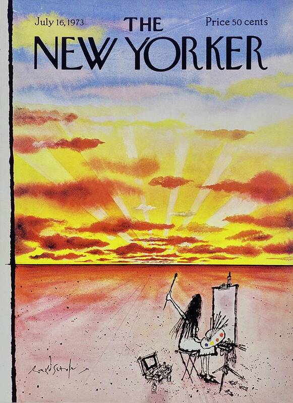 Illustration Art Print featuring the painting New Yorker July 16th 1973 by Ronald Searle