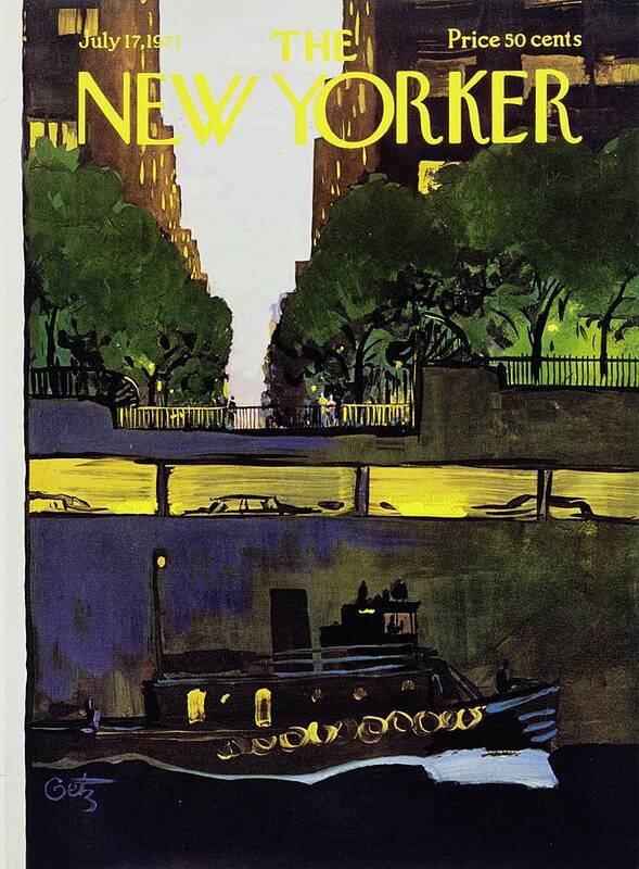 Illustration Art Print featuring the painting New Yorker July 17th 1971 by Arthur Getz