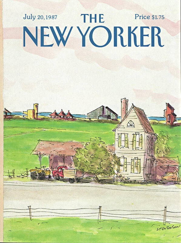 Rural Art Print featuring the painting New Yorker July 20th, 1987 by James Stevenson