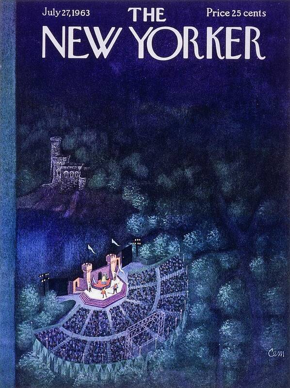 Illustration Art Print featuring the painting New Yorker July 27th 1963 by Charles E Martin