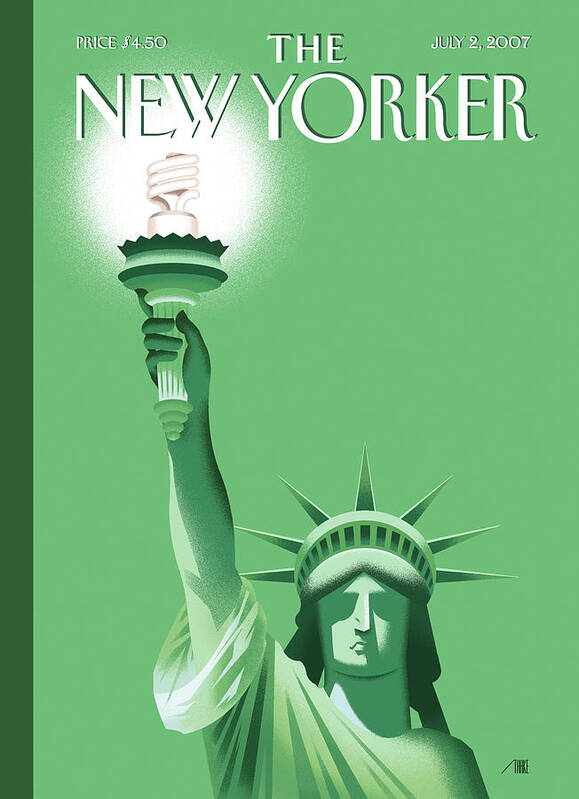 Liberty Art Print featuring the painting Bright Idea by Bob Staake