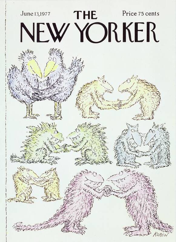 Illustration Art Print featuring the painting New Yorker June 13th 1977 by Edward Koren