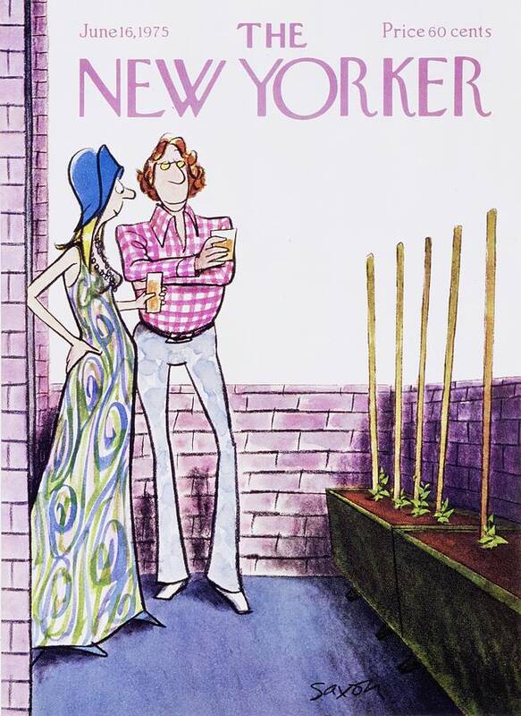 Illustration Art Print featuring the painting New Yorker June 16th 1975 by Charles D Saxon
