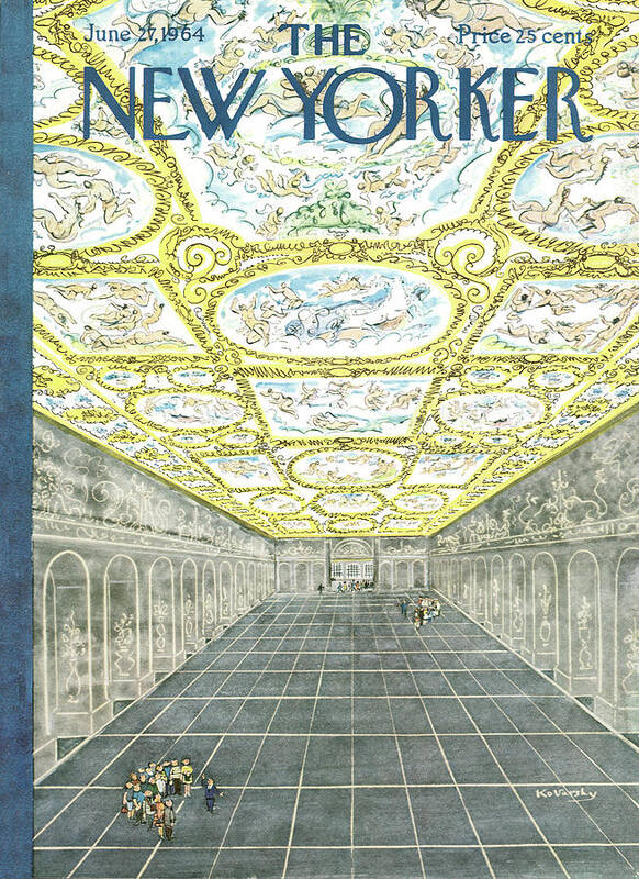 Anatole Kovarsky Ako Art Print featuring the painting New Yorker June 27th, 1964 by Anatol Kovarsky