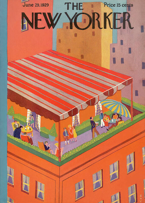 Rooftop Art Print featuring the painting New Yorker June 29th, 1929 by Ray Euffa