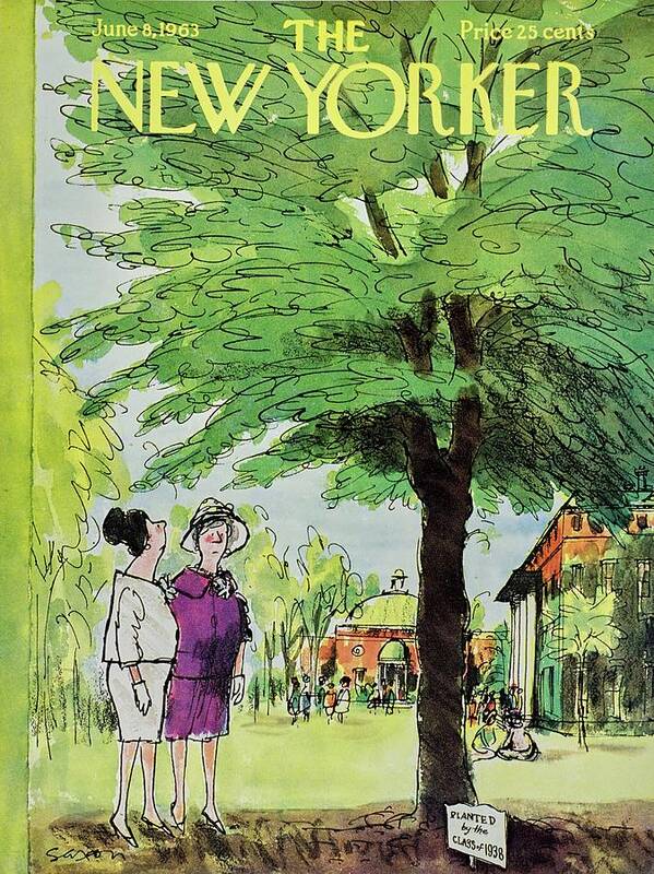 Illustration Art Print featuring the painting New Yorker June 8th 1963 by Charles D Saxon