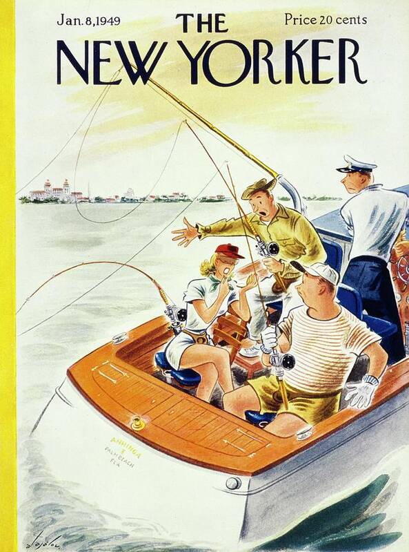 Illustration Art Print featuring the painting New Yorker January 8, 1949 by Constantin Alajalov