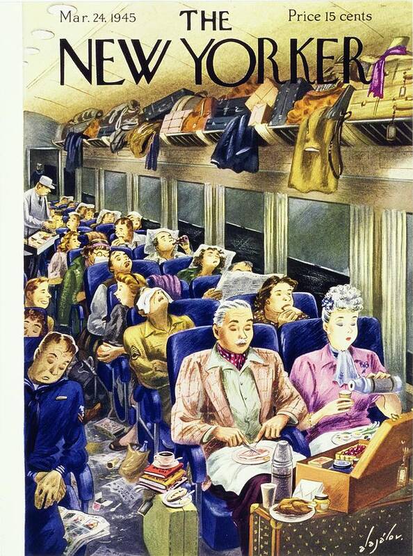 Food Art Print featuring the painting New Yorker March 24 1945 by Constantin Alajalov