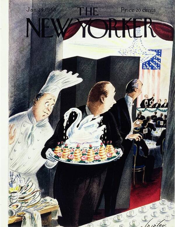 Political Art Print featuring the painting New Yorker January 24, 1948 by Constantin Alajalov